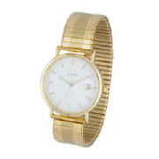 Limit mens gold plated expander watch