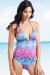 Abstract Halterneck Swimsuit