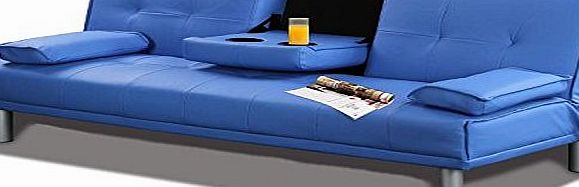 Limitless Base New Limitless Base Best Selling Cinema Faux Leather Sofabed Available In 8 Stunning Colours (Blue)