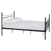 Dbl Bed Frame, Black, With Simmons
