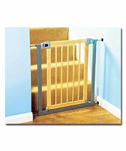 Easy Close Pressure Fit Steel/Beech Safety Gate