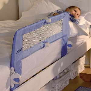 Safe and Secure Soft Folding Blue Bedrail
