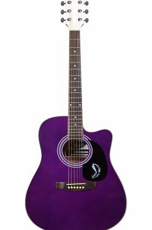 Lindo Guitars Lindo Swallow Acoustic Guitar with Canvas Carry Case - Purple