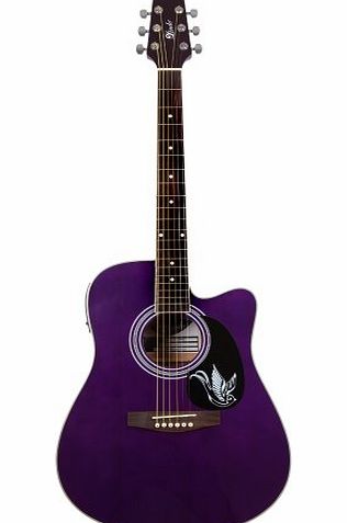 Lindo Guitars Lindo Swallow Electro-Acoustic Guitar in Purple w/ Pre-amp 