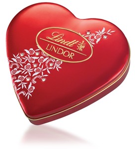 , Lindor heart tin with crystals - Best