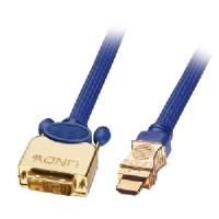 Lindy 0.5m Premium Gold HDMI to DVI-D Cable