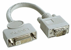Lindy DVI to VGA Adapter Cable DVI-I Female to VGA Male