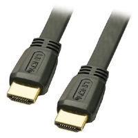 Lindy Flat HDMI Cable, Black 2m