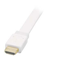 Lindy Flat HDMI Cable, Premium White 1m