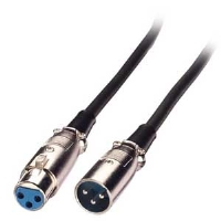 LINDY XLR Cable - Male to Female, Black, 6m