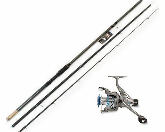 13ft CARBON RAW MATCH FISHING ROD AND SEAL 8bb FIXED SPOOL REEL