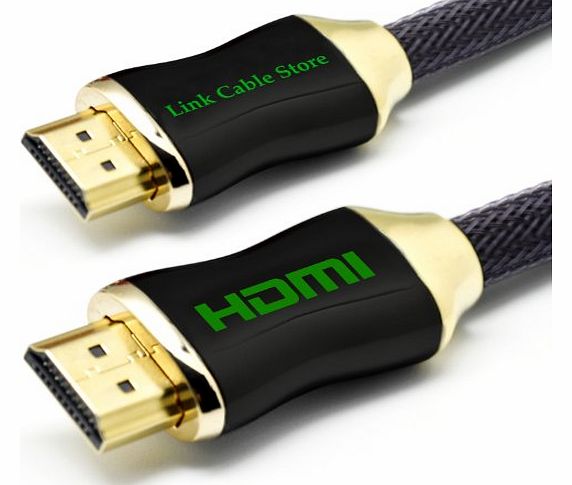 Link Cable Store LCS - ORION EVO - 32.8 Feet / 10 M - Full Metal Jacket Connectors - HDMI 1.4 - 2.0 Professional - 3D - Ultra HD 4k 2160p - Audio Return Channel (ARC) - 24k Gold plated