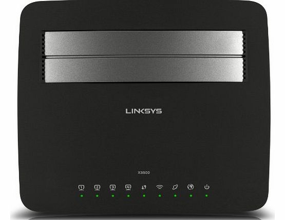 Linksys X3500 N750 Dual Band Wireless Router with ADSL2  Modem/USB