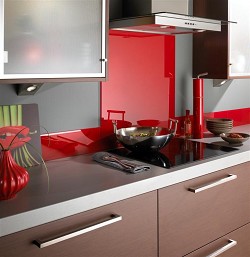 Red Kitchen Splashback (70cmx100cm)