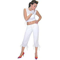 Lipsy Airtex 3/4 Length Hipster Trousers