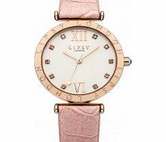 Lipsy Ladies Pink Leather Strap Watch
