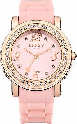 Lipsy Ladies Pink Silicone Strap Watch