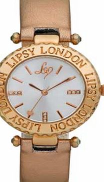 Lipsy Ladies Rose Gold Metallic Strap Watch