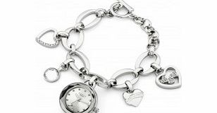 Lipsy Ladies Silver Alloy Charm Bracelet Watch