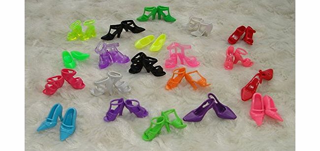 Liroyal 20 Pairs of Doll Shoes Fit Barbie Dolls