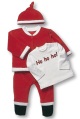 LITTLE BY LITTLE baby father christmas velour outfit