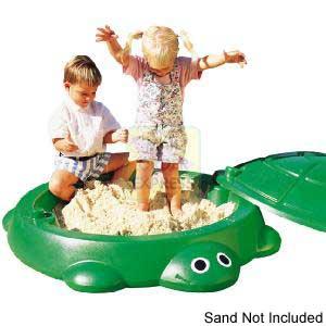 Turtle Sandbox Sandpit Green With Lid