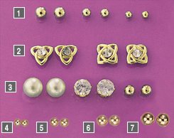 set of 2 celtic cubic zirconia earrings