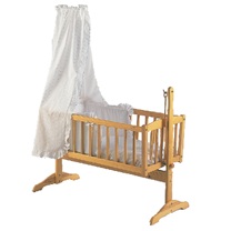 wooden swinging crib