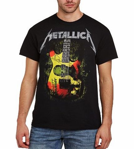 Live Nation Mens Metallica - Kirk Mummy Guitar Crew Neck Short Sleeve T-Shirt, Black, Large