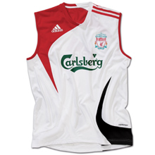 Liverpool Adidas 07-08 Liverpool Sleeveless Jersey (White)