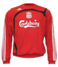 Adidas 07-08 Liverpool Sweat Top (Red) - Kids