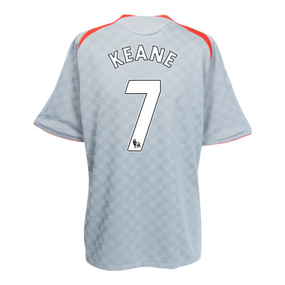 Liverpool Adidas 08-09 Liverpool away (Keane 7)