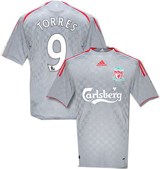 Liverpool Adidas 08-09 Liverpool away (Torres 9)