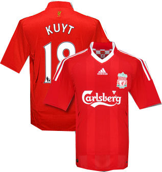 Liverpool Adidas 08-09 Liverpool home (Kuyt 18)