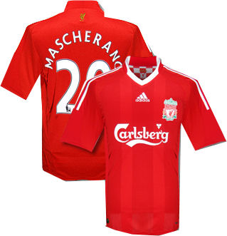 Liverpool Adidas 08-09 Liverpool home (Mascherano 20)