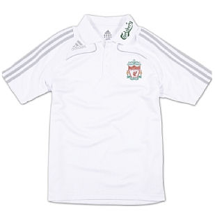 Adidas 08-09 Liverpool Polo Shirt (white) - Kids