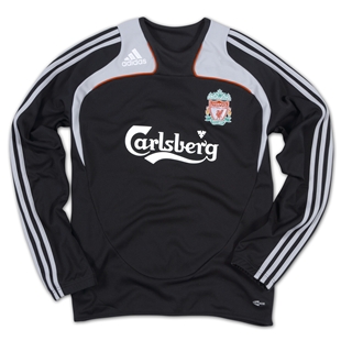 Liverpool Adidas 08-09 Liverpool Sweat Top (Black)