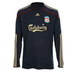 Liverpool Adidas 09-10 Liverpool L/S away shirt