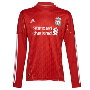 Liverpool Adidas 2010-11 Liverpool Adidas Long Sleeve Home Shirt