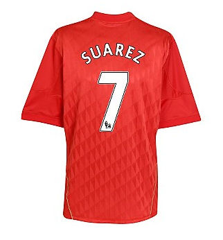 Liverpool Adidas 2010-11 Liverpool Home Shirt (Suarez 7)