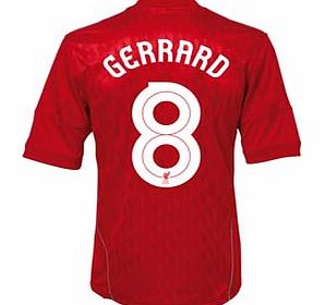 Liverpool Home Shirt Adidas 2010-11 Liverpool Home Shirt (Gerrard 8)