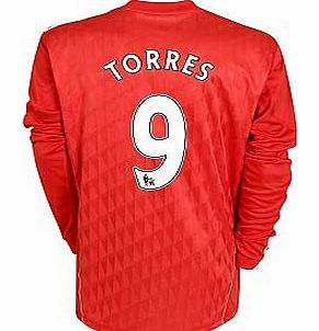 Liverpool Home Shirt Adidas 2010-11 Liverpool Long Sleeve Home Shirt (Torres