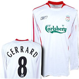 Reebok Liverpool L/S away (Gerrard 8) 05/06