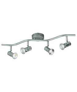 Living Asber Collection Silver Finish 4 Light