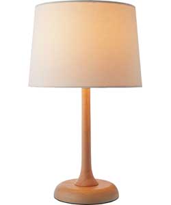 Living Java Wood Linen Table Lamp