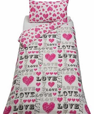 Living Love Pink Bedding Set - Single