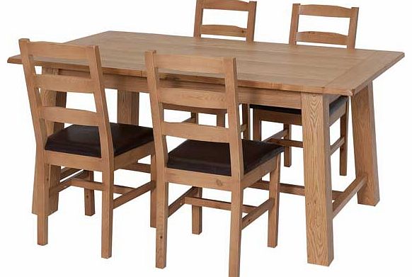 Wiltshire Oak Dining Table and 4