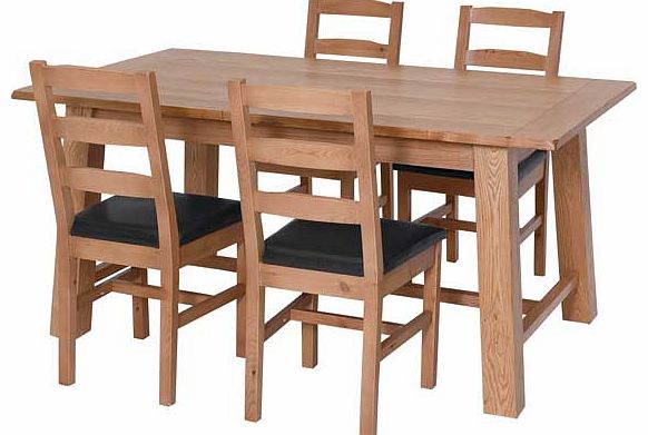 Wiltshire Oak Effect Dining Table and 4