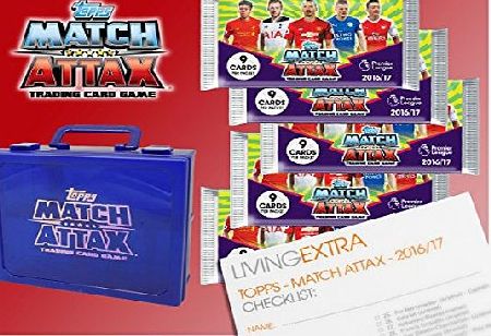 LivingExtra Topps Match Attax 2016/17 EPL Trading Card SWAP box with 50 Cards. (Includes 2 x limited edition Bronze, Silver or Gold Cards). Plus 12 page LivingExtra Checklist Guide.