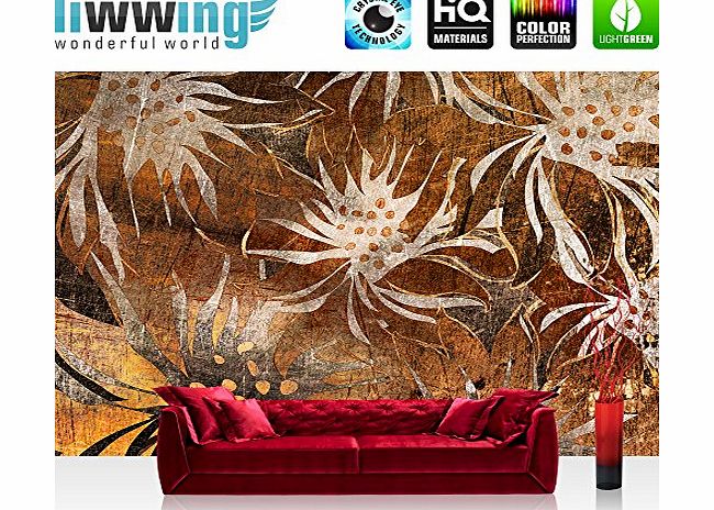 Non-woven photo wallpaper 400x280cm (131`` x 92``) PREMIUM GRUNGE FLORAL ORNAMENTS by liwwing (R) | Fleece Wallpaper Mural Wallpapers Murals photo wallpaper mural image picture poster | Abstract 3D wall